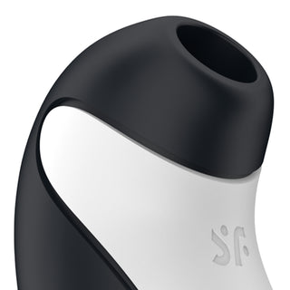 Satisfyer Orca Druckwellenvibrator, Kontaktlos, Wasserdicht, Schwarz-Weiss