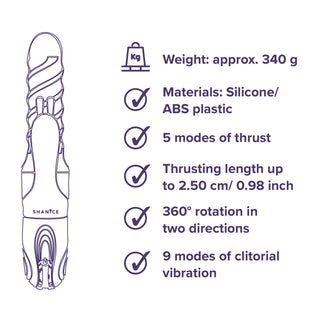 SHANiCE Sibaxx Vibrator mit Stoß-Dreh-Funktion
