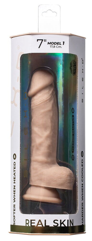 SILEXD 7" Model 1 Real Skin Dildo Hautfarben Hell