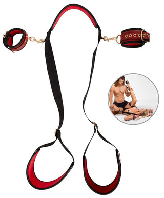 Bad Kitty Neck-Thigh-Restraint-Set Schwarz