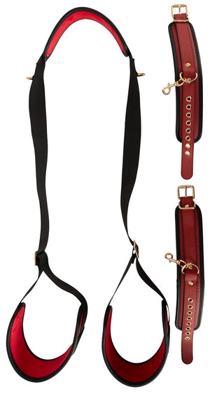 Bad Kitty Neck-Thigh-Restraint-Set Schwarz