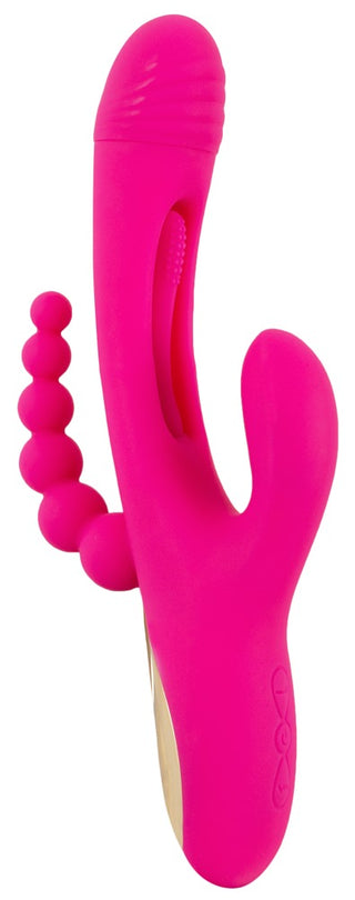 Sweet Smile Triple Vibe With Flicking Tongue Pink Wiederaufladbar