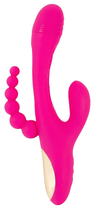 Sweet Smile Triple Vibe With Flicking Tongue Pink Wiederaufladbar