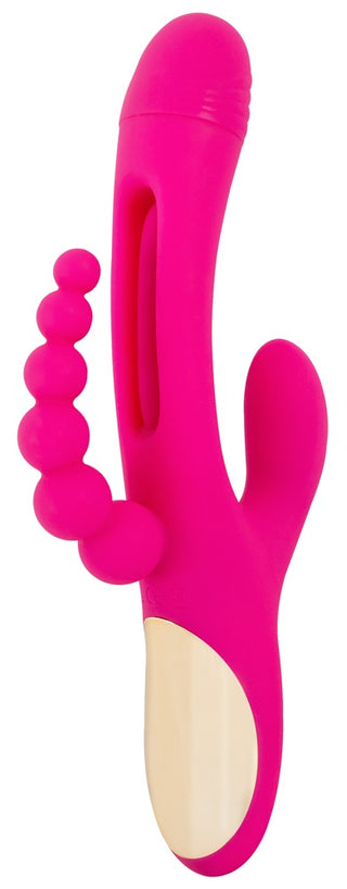 Sweet Smile Triple Vibe With Flicking Tongue Pink Wiederaufladbar