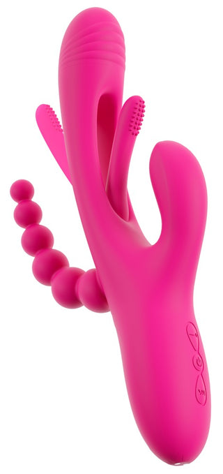 Sweet Smile Triple Vibe With Flicking Tongue Pink Wiederaufladbar