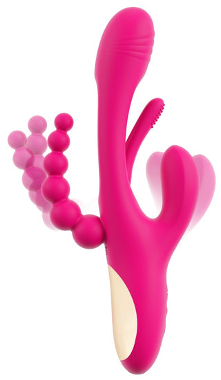Sweet Smile Triple Vibe With Flicking Tongue Pink Wiederaufladbar