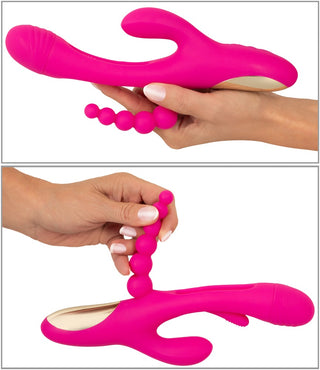 Sweet Smile Triple Vibe With Flicking Tongue Pink Wiederaufladbar