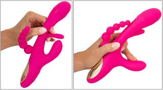 Sweet Smile Triple Vibe With Flicking Tongue Pink Wiederaufladbar