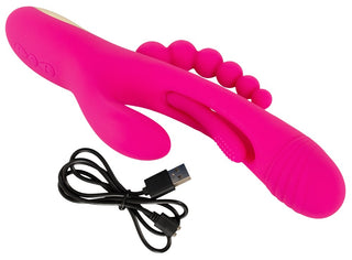 Sweet Smile Triple Vibe With Flicking Tongue Pink Wiederaufladbar