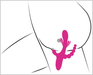 Sweet Smile Triple Vibe With Flicking Tongue Pink Wiederaufladbar