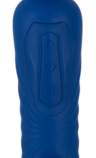 Sweet Smile 2in1 Wand With Flicking Tongue Blau Wiederaufladbar
