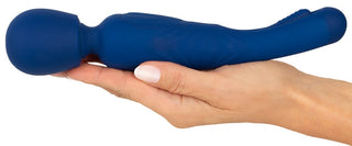 Sweet Smile 2in1 Wand With Flicking Tongue Blau Wiederaufladbar