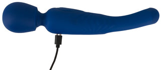 Sweet Smile 2in1 Wand With Flicking Tongue Blau Wiederaufladbar