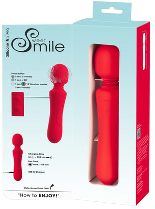 Sweet Smile Super Powerful Wand Massagestab Rot