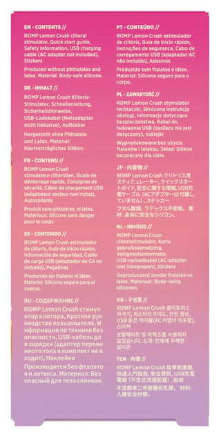 ROMP Lemon Crush Klitoris-Stimulator Gelb Wiederaufladbar