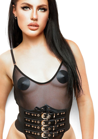 Happy Diva Buckled Front Waist Cincher, Elastischer Taillengürtel