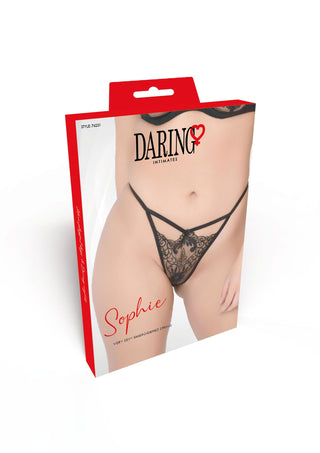 Very Sexy Bestickter Tanga mit Spitze