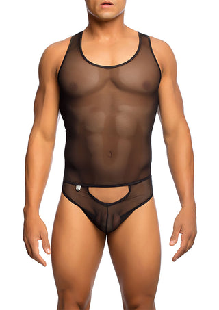 MOB Eroticwear Herren Sexy Durchsichtiger Mesh Spandex Body