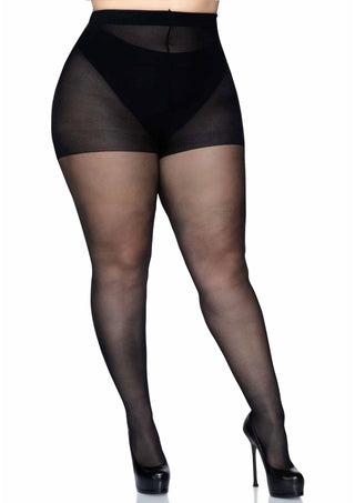 Leg Avenue Plus Backseam Pantyhose Schwarz