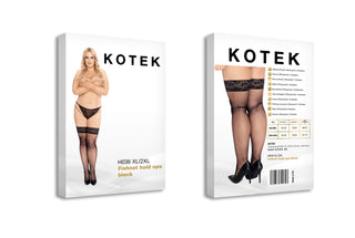 Kotek H036 Fishnet hold ups halterlose strümpfe black