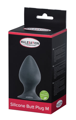 MALESATION Silikon Analplug Konisch Schwarz Ergonomisch