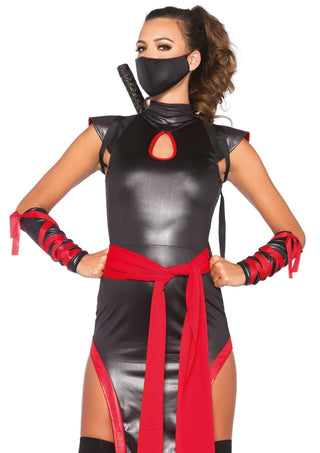 Leg Avenue Damen Shadow Ninja Kostüm Kleid Schwarz