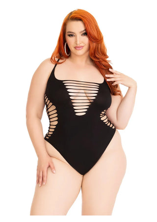 Leg Avenue Shredded Racer Back Bodysuit