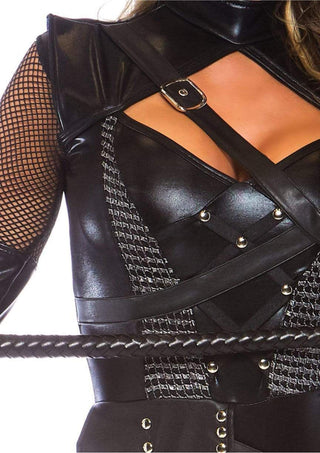 Leg Avenue Damen Villainess Vixen Bodysuit Kostüm Schwarz