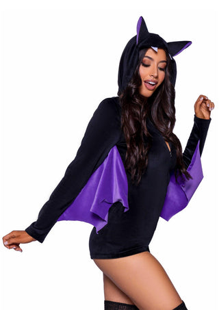 Leg Avenue Damen Velvet Bat Romper Fledermauskostüm