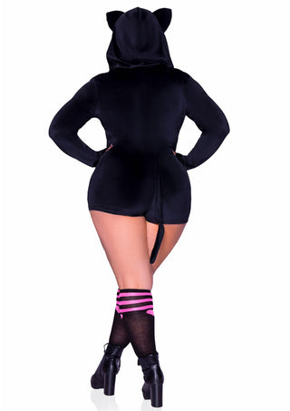 Leg Avenue Damen Plus Velvet Kitty Romper Kostüm