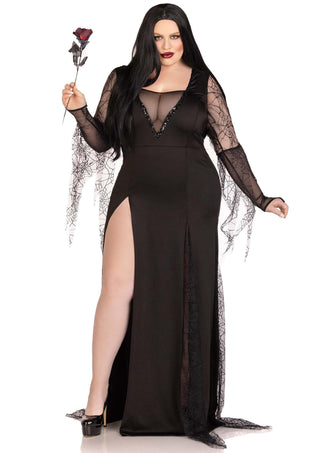 Leg Avenue Damen Plus Sexy Spooky Morticia Kleid Kostüm