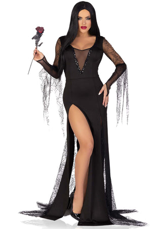 Leg Avenue Damen Sexy Spooky Morticia Kleid Kostüm