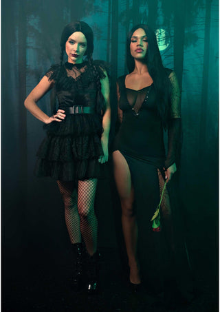 Leg Avenue Damen Sexy Spooky Morticia Kleid Kostüm
