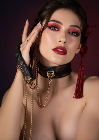 Floral Jacquard Halsband & Leine von GEISHA