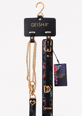 Floral Jacquard Halsband & Leine von GEISHA