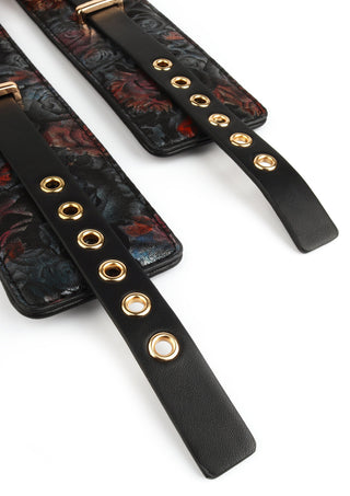 GEISHA Blumen-Jacquard Fußfesseln
