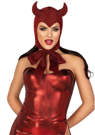 Leg Avenue Damen Teufelshaube Vintage Glitzer Rot