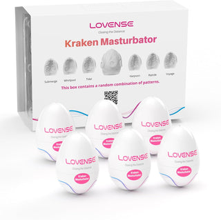 Lovense Kraken Masturbator Flexible Textured Sleeve White TPE