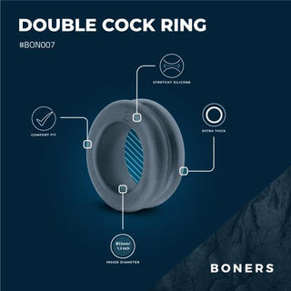 Boners Penisring im Doppeldesign