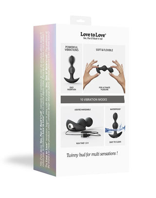 Love To Love Twinny Bud Silicone vibrating Anal Plug