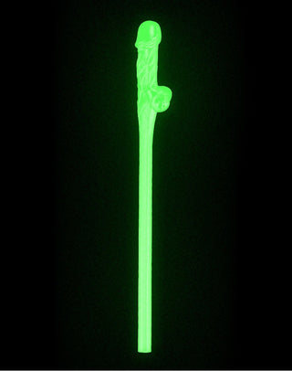 LoveToy Glow in The Dark Willy Strohhalme 9er Pack