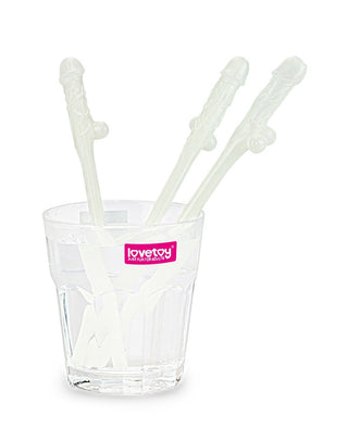 LoveToy Glow in The Dark Willy Strohhalme 9er Pack