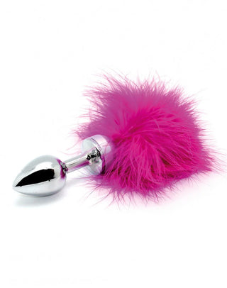 Rimba - Buttplug, KLEIN masiv Edelstahl mit Feder (unisex) in schwarzer Samtbox