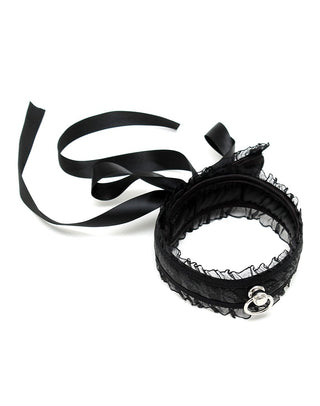 Rimba Bondage Play Satin Look Kragen Schwarz