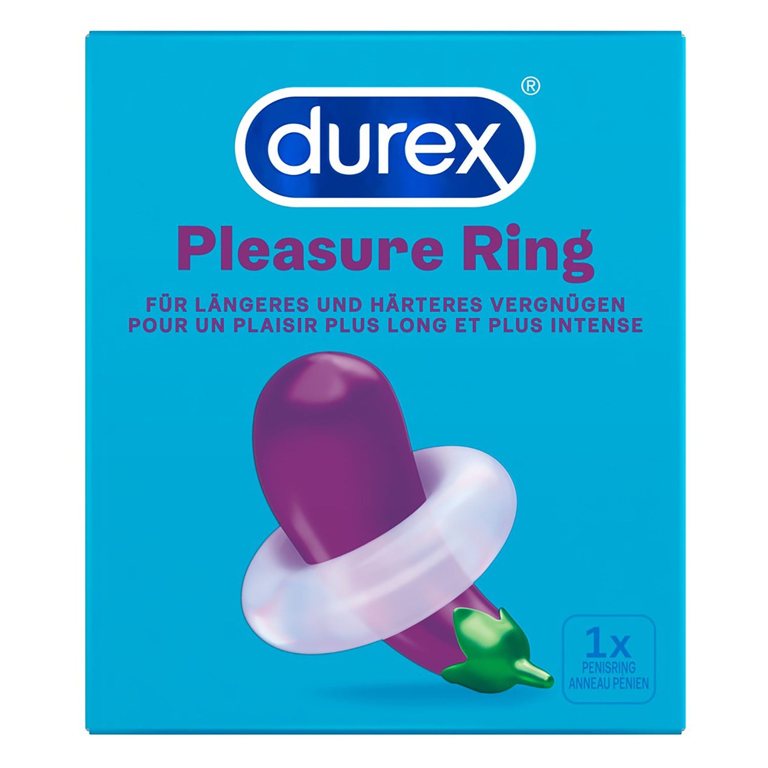 Durex Pleasure Ring Penisring transparent, Verpackung Vorderseite