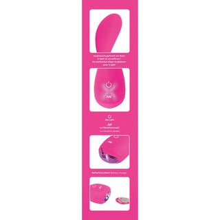 G-Spot Vibrator in pink von Sweet Smile, in einer hand gehalten