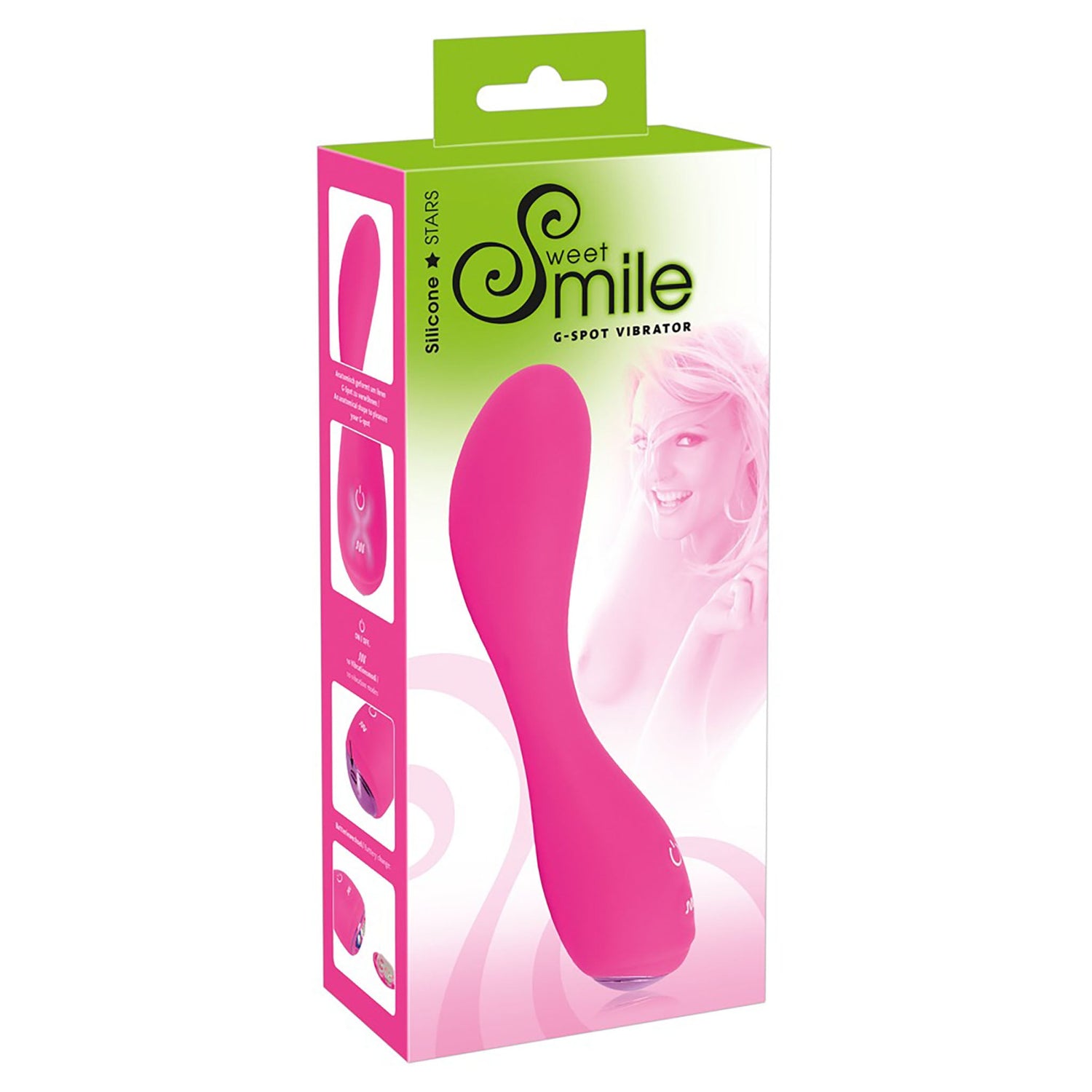 G-Spot Vibrator in pink von Sweet Smile, verpackung