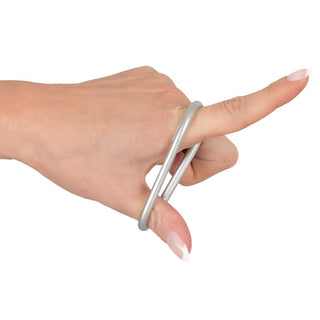 Metallic Silicone Cock Ring Set, Penisringe nebeneinander