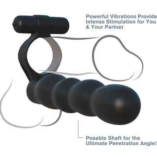 Posable Partner Double Penetrator, Paartoy und Penisring getragen