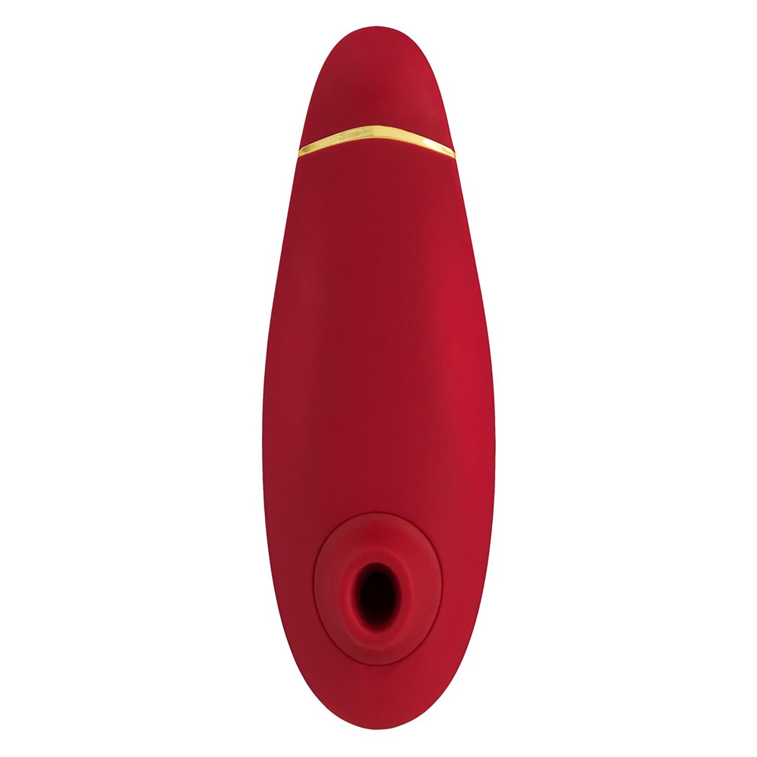 Premium Womanizer Druckwellenvibrator in rot Öffnung zeigt nach vorne
